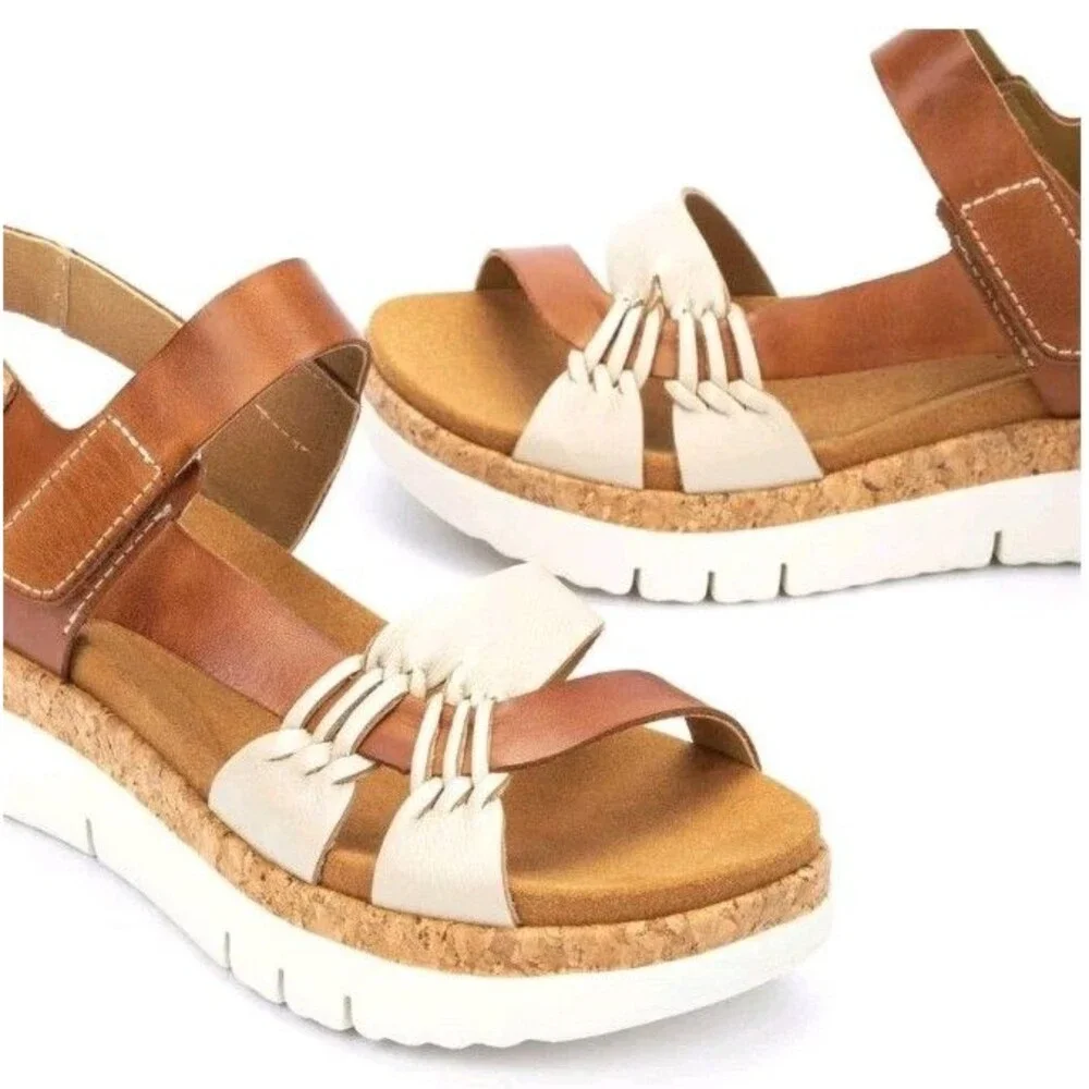 PIKOLINOS Palma Leather Sandals Women's Size 41 (US 10-10.5) Wedge W4N-0968C1